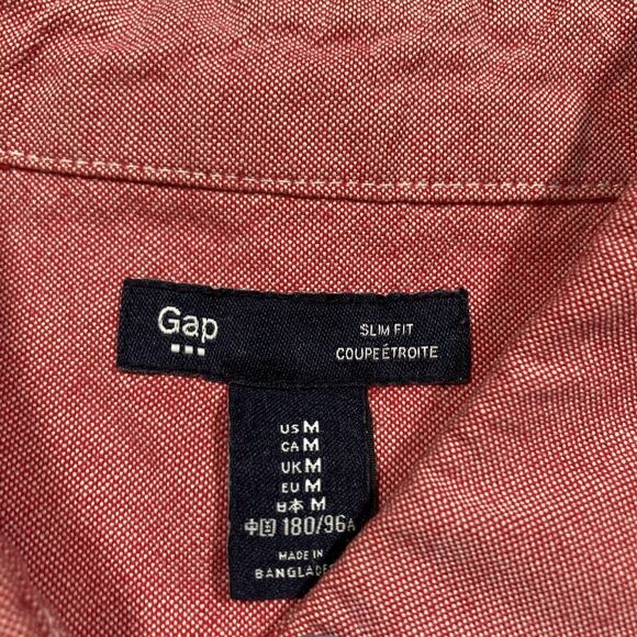 GAP Casual Button Down Shirt (Men’s Size M) • Red/White (Dark Pink Look) • EUC - Picture 2 of 6